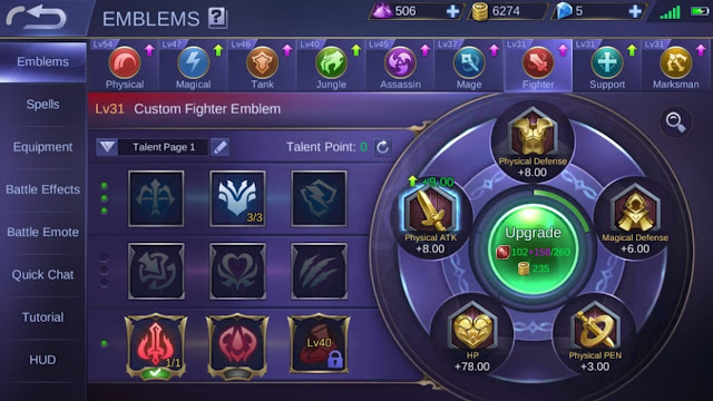 5 Cara Ampuh Memilih Emblem dan Talent Mobile Legends, Agar Naik Cepat Naik Level