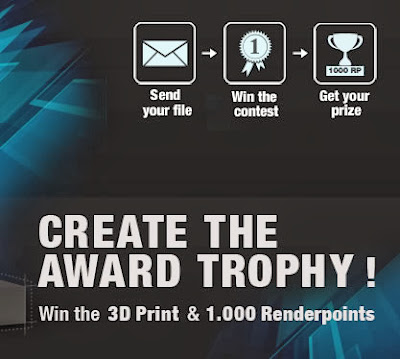 Menangkan Lomba Desain 3D RebusFarm 3D Award Trophy