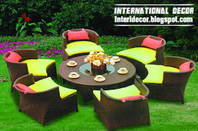 outdoor furniture set, coffee table and chairs, modern outdoor furniture