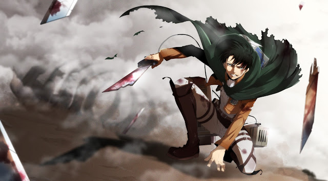   Levi Shingeki no Kyojin Attack on Titan Broken Blade Cape Male Guy weapon konchan anime hd wallpaper desktop pc background a109.