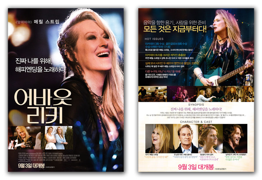 Ricki and the Flash Movie Poster 2015 Meryl Streep, Mamie Gummer, Kevin Kline, Rick Springfield, Sebastian Stan, Ben Platt, Charlotte Rae, Maria Di Angelis, Liz Celeste, Nick Westrate, Hailey Gates, Lisa Joyce