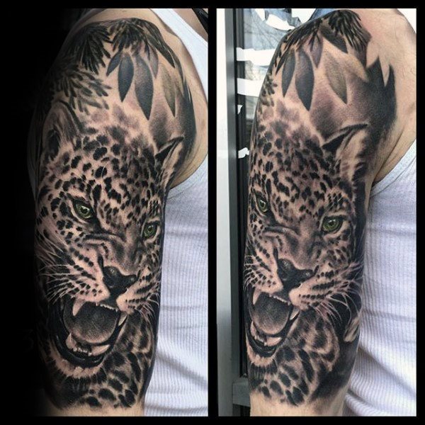 Tatuagem de Leopardo - 35 ideias masculinas