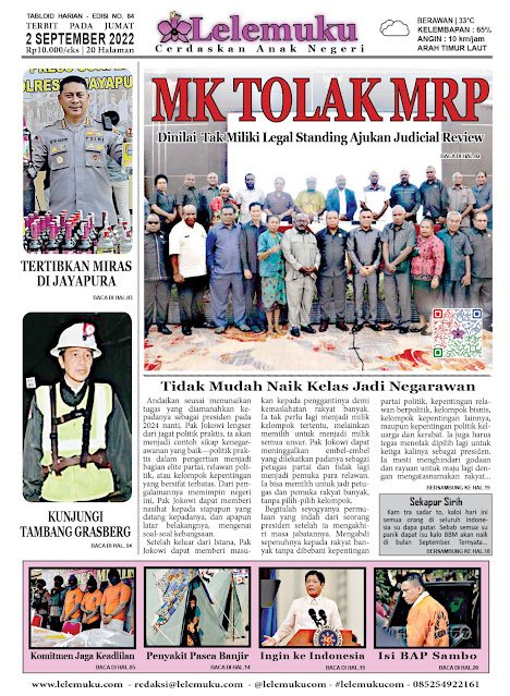 Tabloid Lelemuku #84 - MK Tolak MRP - 2 September 2022