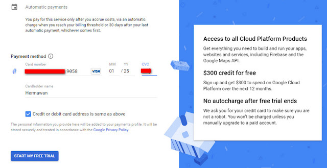 Daftar Gratis Google Cloud Platform dengan Kartu Jenius