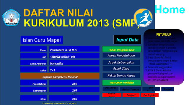 Aplikasi Rapor SD SMP SMA