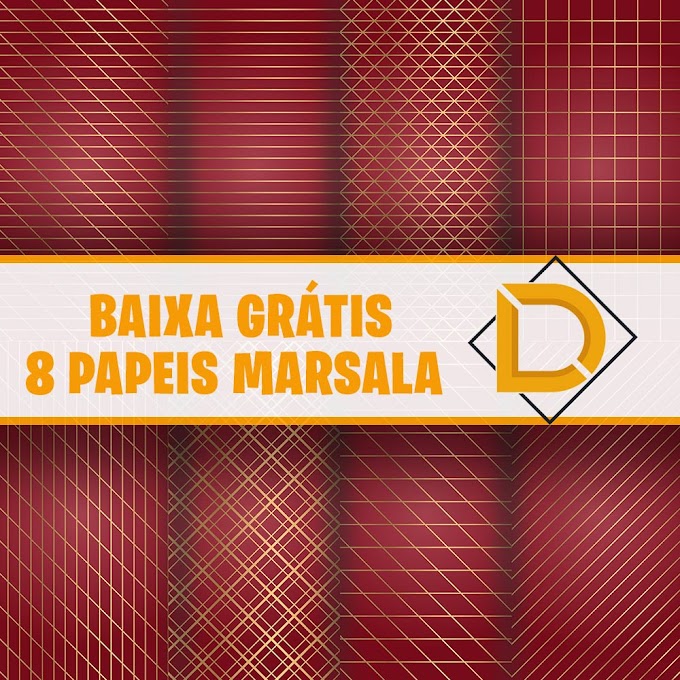 BAIXE GRÁTIS KIT DE PAPEL DIGITAL NA COR MARSALLA