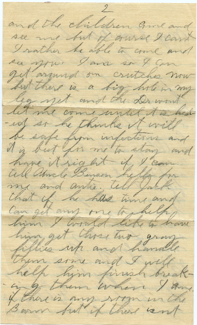 Second page of letter from Forrest Van Wert