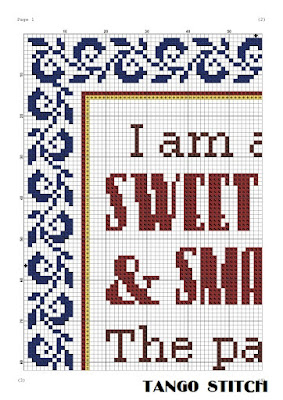 Sweetheart funny sassy sarcastic quote cross stitch pattern