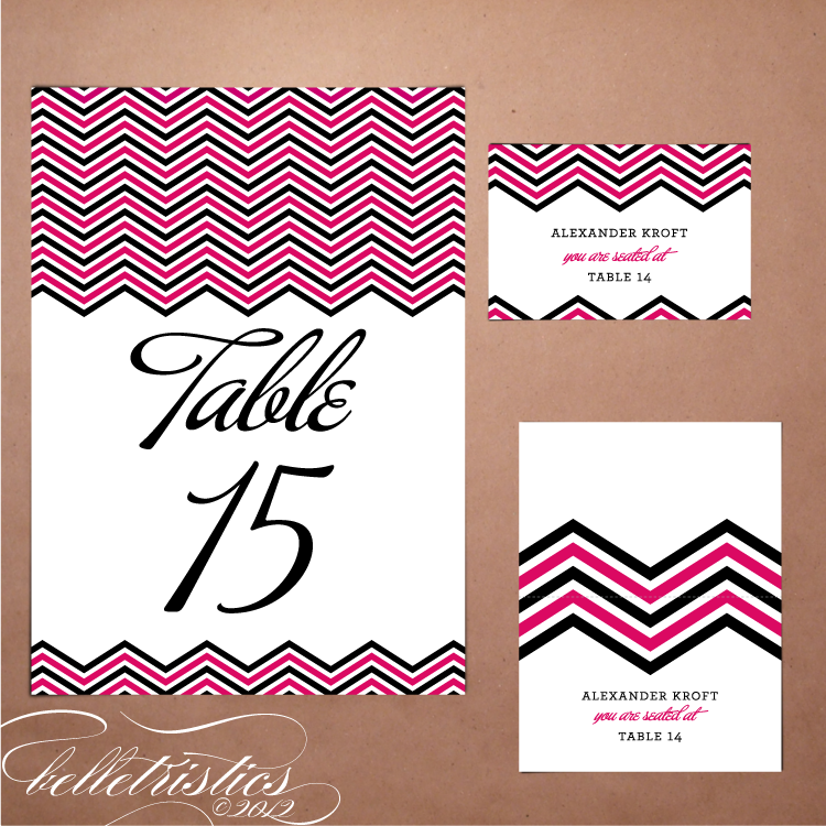 Table number with flat and