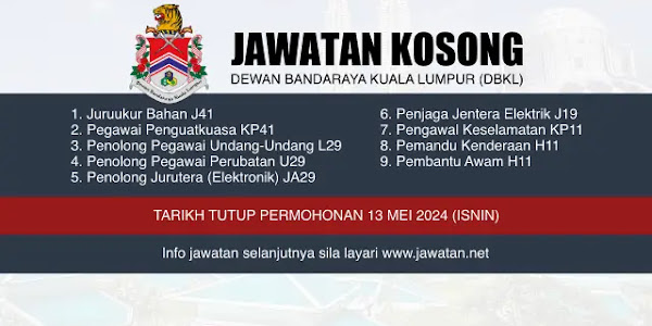 Jawatan Kosong DBKL Mei 2024