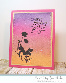 Thinking of You card-designed by Lori Tecler/Inking Aloud-stamps from The Cat's Pajamas