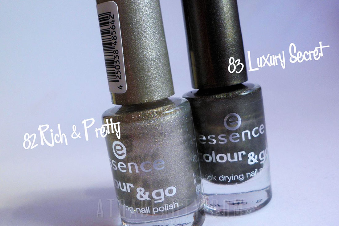 Paznokcie :: Skosy z Essence <BR>(Colour & Go Rich & Pretty i Luxury Secret)