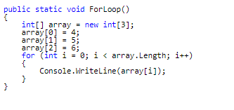 for loop