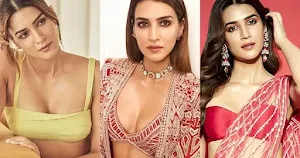 kriti sanon tiny tops blouses cleavage