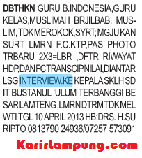 Lowongan Guru SDIT Bustanul 'Ulum Terbanggi Besar, Lampung Tengah