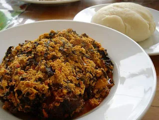 Fish soup is traditionally served with a side of starchy fufu