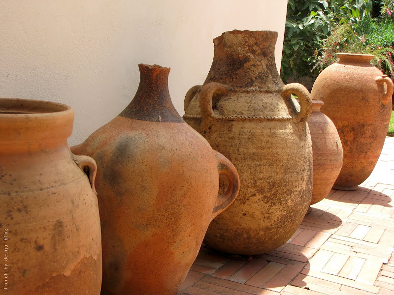 Collection of Moroccan vintage jars from the yard title=