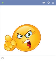 Mad emoticon smiley for facebook