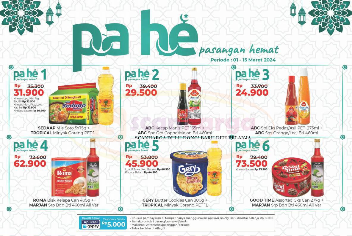 Promo ALFAMART PAHE - Paket PAsangan HEmat Ramadan 1 - 15 Maret 2024