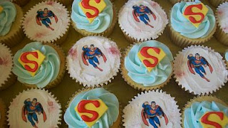 Cupcakes de Superman para Fiestas Infantiles