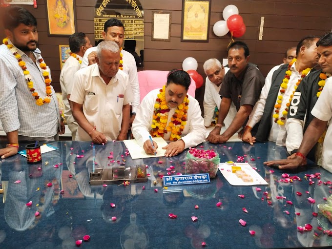 माली समाज के नव निर्वाचित अध्यक्ष कृपाराम देवड़ा ने किया पदभार ग्रहण
