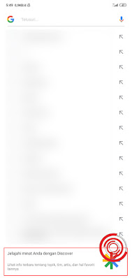 2. Kemudian kalian gulir ke bawah lalu klik ikon Google Discover