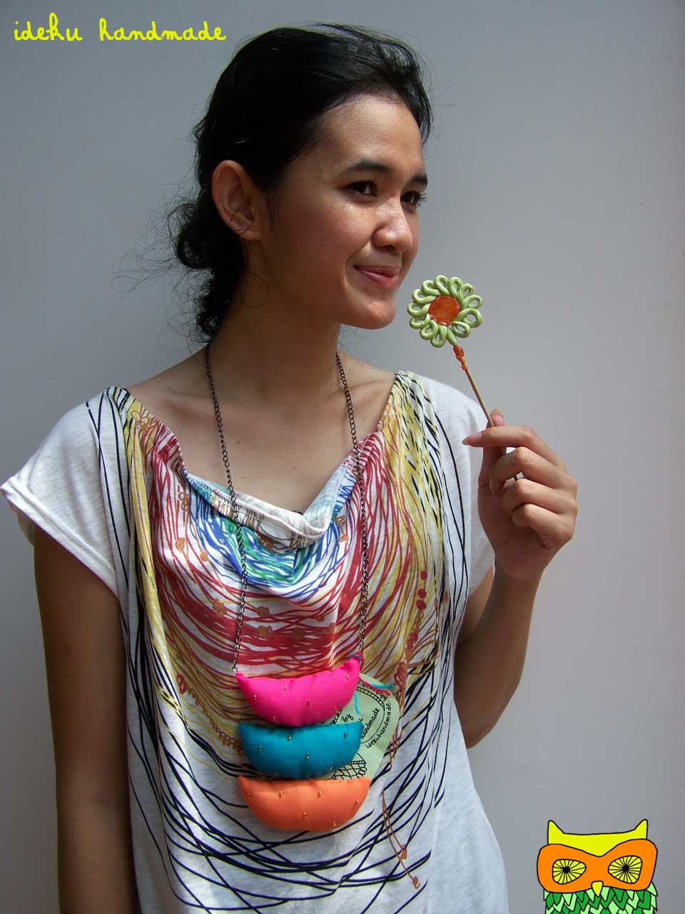 ideku handmade warna warni necklace