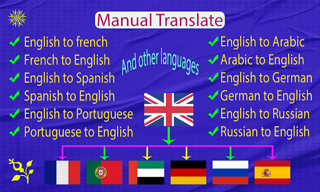 Ii will do the Translation Job work in English any language.