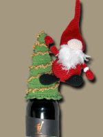 PATRON GRATIS FUNDA BOTELLA PAPA NOEL DE CROCHET