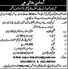 Job In Army Public School And College