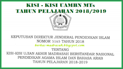 Kisi - Kisi UAMBN Untuk MTs Tahun 2019