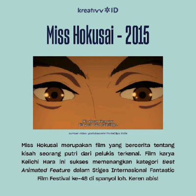 Film Anime Seru yang Sukses Dapat Penghargaan Internasional Miss Hokusai - 2015 