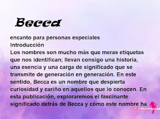significado del nombre Becca