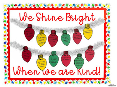 classroom kindness December bulletin board