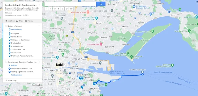 Sandymount and Ballsbridge Dublin Map