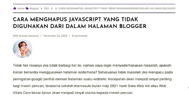 tampak nama penulis berada di atas gambar profile penulis