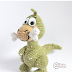 Albert the Dino amigurumi receita gratis