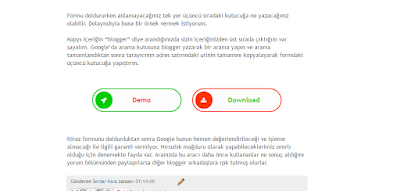 demo download butonları