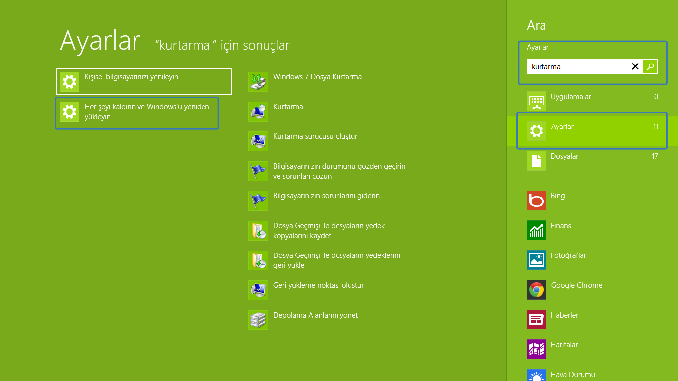 Windows 8 Format