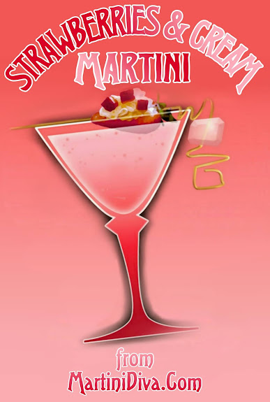 Strawberries & Cream Martini Cocktail Recipe