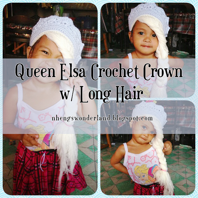 Queen Elsa Crochet Crown w/ Long Hair