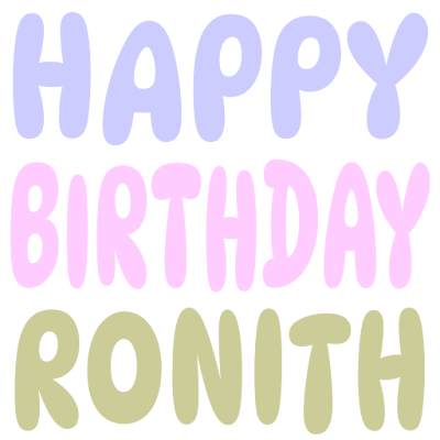Happy Birthday Ronith (Sticker)
