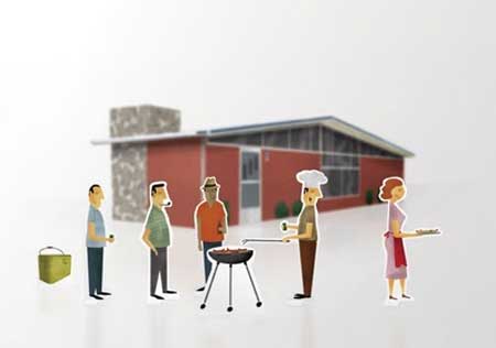 Sunday Barbecue Papercraft