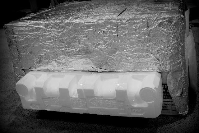 cardboard box car using cellophane