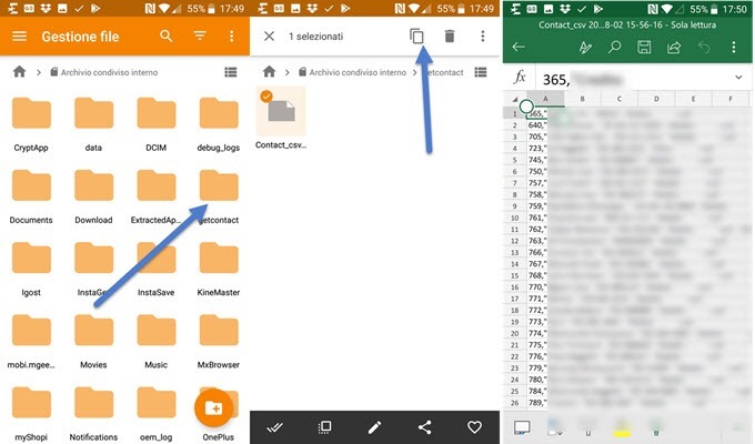 file-csv-contatti-android