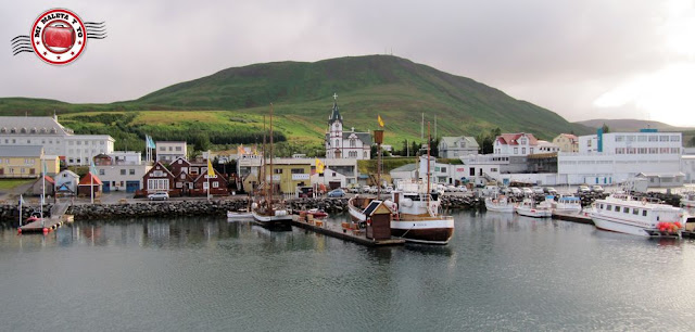 La ciudad pesquera de Húsavík, Islandia
