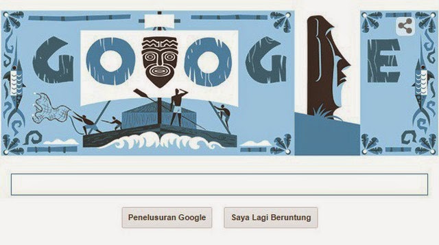 Google Doodle Hari ini Memperingati Hari Lahir Thor Heyerdahl