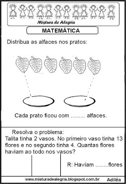 Atividades matemática séries inciais alfabetização