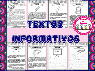 Textos informativos-objetos escolares