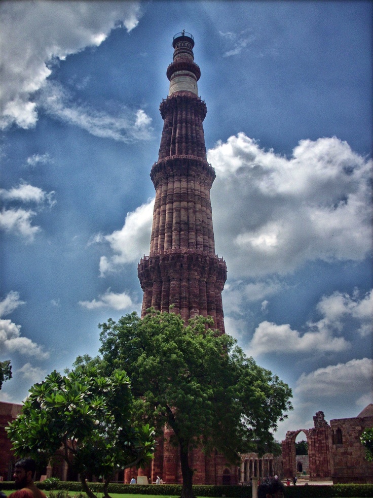 Qutb Minar or Kutb Minar (both: kŭ`təb mē`när), minaret near New Delhi, India. One of the earliest Muslim monuments in India, it was erected (c.1230) by Iltutmish of the Delhi Sultanate Delhi Sultanate, refers to the various Muslim dynasties that ruled in India (1210–1526). It was founded after Muhammad of Ghor defeated Prithvi Raj and captured Delhi in 1192.